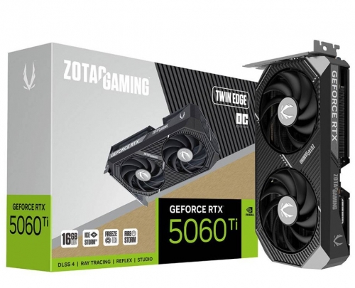 Placa Gráfica ZOTAC GAMING GeForce RTX 5060 Ti Twin Edge OC 16GB GDDR7 – NVIDIA Blackwell