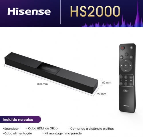 SOUNDBAR HISENSE Série HS 2.0 HS2000