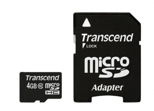 Transcend Premium Cartão de memória flash (adaptador microSDHC a SD Incluído) 4 GB Class 10 133x microSDHC , TS4GUSDHC10