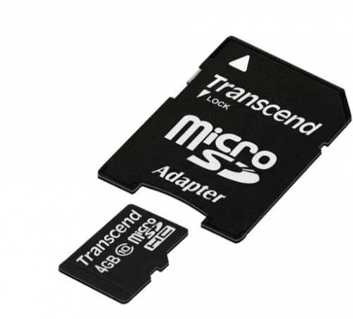 Transcend Premium Cartão de memória flash (adaptador microSDHC a SD Incluído) 4 GB Class 10 133x microSDHC , TS4GUSDHC10