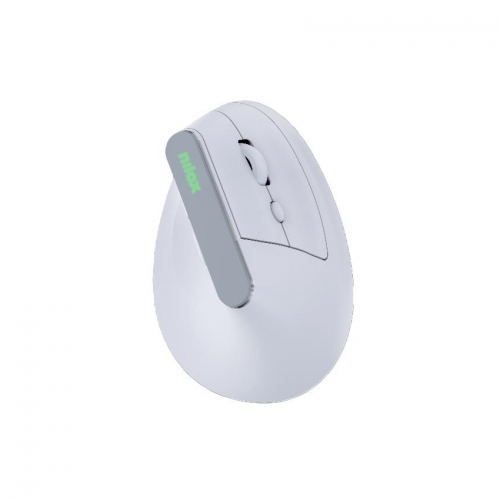 RATO SEM FIO RECARREGÁVEL SILENCIOSO BRANCO VERTICAL DUAL - NXMOEVR01W