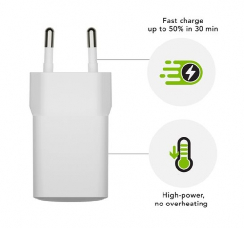 Carregador de parede dbramante1928 re-charge Pro, USB-A, 18 W, branco – CH18EUWH7092.