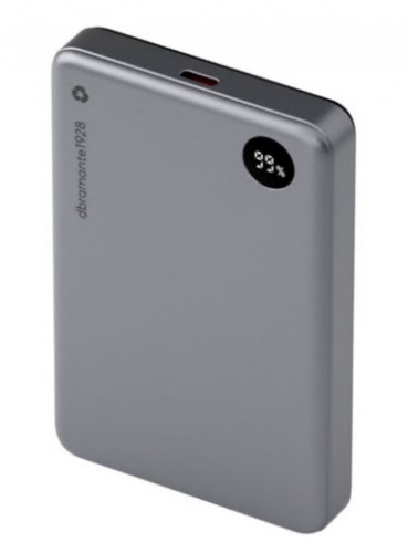 Carregador portátil dbramante1928 10000 mAh 38.5 Wh 20 Watt 3 A 2 conectores de saída cinza CP10SLBL7178