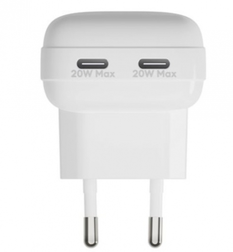 Carregador de parede dbramante1928 re-charge Pro Flat, 2× USB-C, 20 W, branco, EU – CH20EUWH7126