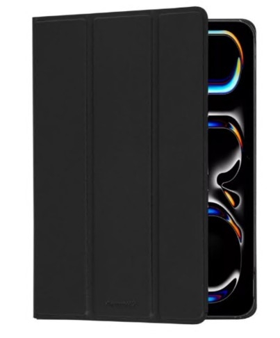 Capa flip cover tablet couro com granulação plena preto para Apple 11-inch iPad Pro (M4, M5) dbramante1928 RIIPGTBL6176