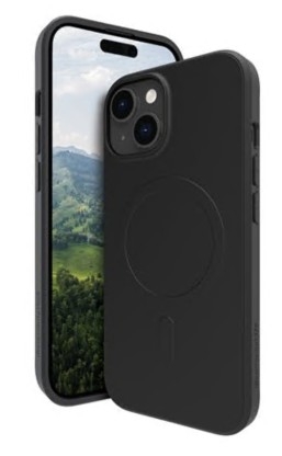 Capa telemóvel compatibilidade MagSafe plástico preto noite para Apple iPhone 13, 14, 15, 16e dbramante1928 GP61NIBL6238