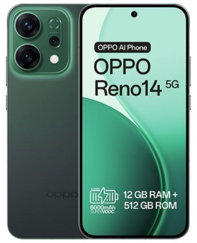 SMARTPHONE OPPO RENO14 5G 512GB 12GB LUMINOUS GREEN