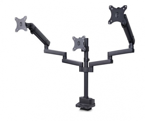 Suporte para 3 Monitores até 27", VESA 75x75/100x100 – StarTech 3MP2AG-MONITOR-ARM