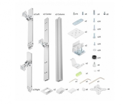 Suporte de Mesa para 6 Monitores StarTech.com 6-MONITOR-ARM-A – 17" a 32", até 8 kg por Monitor, VESA 75×75/100×100, Dupla Coluna, Ajustável em Altura, Branco