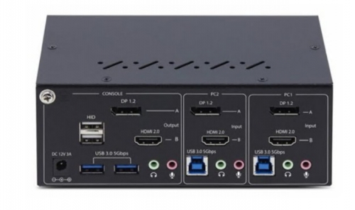 Switch, 4K 60Hz KVM / áudio / USB 2 x KVM / áudio / USB StarTech P2ADDH462-KVM-SWITCH