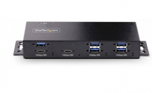 Hub USB Industrial StarTech.com HB31C5A2CME – 7 Portas USB 10 Gbps, 5× USB-A + 2× USB-C, Alimentação Externa, Proteção ESD, Montagem DIN, Metal