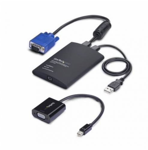 Adaptador KVM Crash Cart Portátil StarTech.com NOTECONS02-VGA-MDP – USB, VGA, Mini DisplayPort, Captura de Vídeo, Transferência de Ficheiros, Controlo BIOS, 1920×1200 a 60 Hz