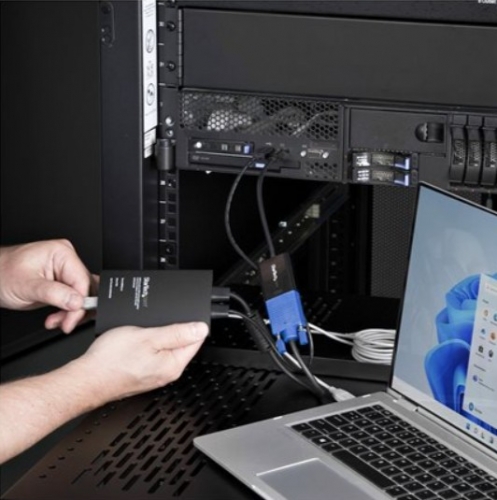 Adaptador KVM Crash Cart Portátil StarTech.com NOTECONS02-VGA-MDP – USB, VGA, Mini DisplayPort, Captura de Vídeo, Transferência de Ficheiros, Controlo BIOS, 1920×1200 a 60 Hz