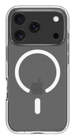 Capa telemóvel compatibilidade MagSafe D3O, plástico claro para Apple iPhone 17 Prodbramante1928 IU63CL006701