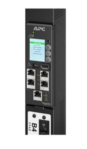 Unidade distribuição de potência APC NetShelter Rack PDU Advanced APDU11450SW comutado, 43,5 kW, 400 V, 63 A, ou, 415 V, 60 A, 560P6 AC 400/415 V 34.6 kW 34600 VA 3 fases