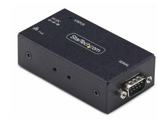 Adaptador Serial para Ethernet com PoE, Servidor de Dispositivo RS232 sobre IP, 1 Porta DB9, RJ45 10/100Mbps, Montagem em Parede/DIN Rail - StarTech.com I13P-SERIAL-ETHERNET