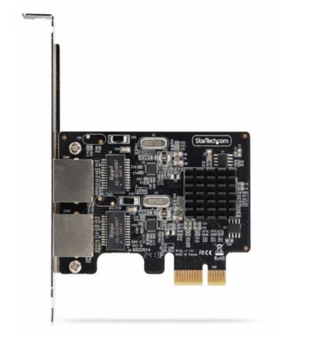 StarTech.com 2-Port Gigabit PCIe Network Adapter Card, TAA Compliant Adaptador de rede PCIe Gigabit Ethernet x 2 preto, ST1000SPEXD4T