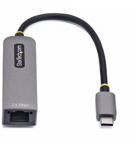 Adaptador USB-C para Ethernet 2,5 Gigabit, USB 3.2 Gen 1, RJ45, 2,5 GbE, Power Delivery 100 W, Compatível com Thunderbolt, Cinzento - StarTech.com 2GPD3-USB-C-ETHERNET