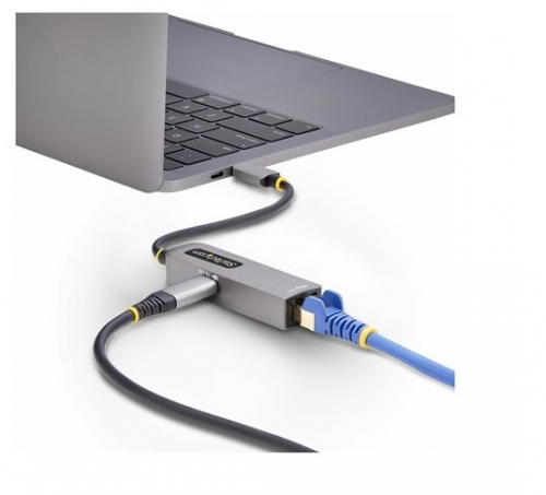 Adaptador USB-C para Ethernet 2,5 Gigabit, USB 3.2 Gen 1, RJ45, 2,5 GbE, Power Delivery 100 W, Compatível com Thunderbolt, Cinzento - StarTech.com 2GPD3-USB-C-ETHERNET