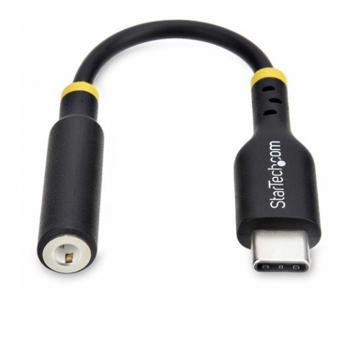 Adaptador de Áudio USB-C para Jack 3,5 mm TRRS, 12,7 cm, DAC 32 bits, Estéreo, com Suporte para Microfone - StarTech.com USBCAUDIO2
