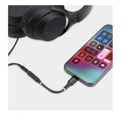 Adaptador de Áudio USB-C para Jack 3,5 mm TRRS, 12,7 cm, DAC 32 bits, Estéreo, com Suporte para Microfone - StarTech.com USBCAUDIO2