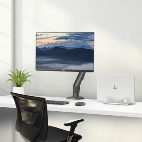 Suporte de Mesa para Monitor StarTech.com H1M1AG2-MONITOR-ARM – 17" a 32", até 10 kg, VESA 75×75/100×100, Braço Articulado com Mola Mecânica, Ajustável em Altura, Preto