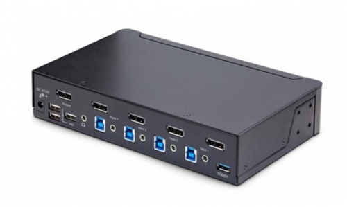 Switch KVM StarTech D86A2-4-PORT-8K-KVM – DisplayPort 1.4 | 4 Portas | 8K 60 Hz | USB 3.2 | Áudio