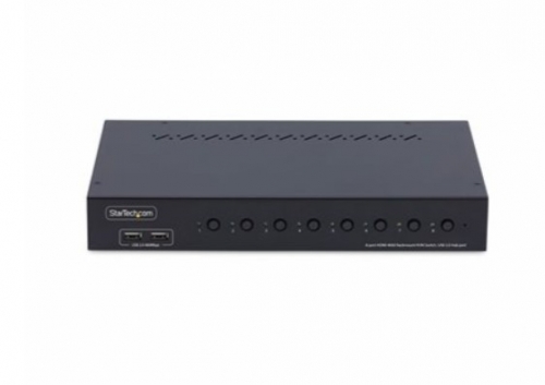 Switch KVM StarTech.com R8AH202-KVM-SWITCH – 8 Portas HDMI, 4K 60 Hz, HDMI 2.0, Hub USB 2.0 de 4 Portas, Áudio, Rack 1U