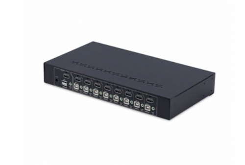 Switch KVM StarTech.com R8AH202-KVM-SWITCH – 8 Portas HDMI, 4K 60 Hz, HDMI 2.0, Hub USB 2.0 de 4 Portas, Áudio, Rack 1U