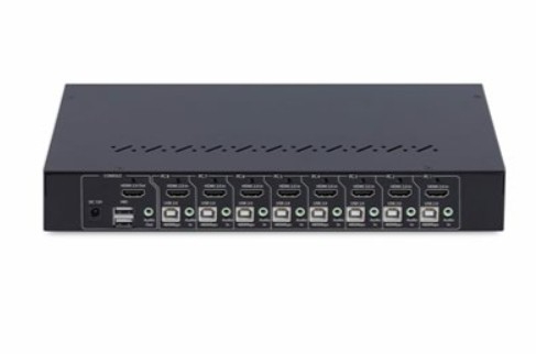 Switch KVM StarTech.com R8AH202-KVM-SWITCH – 8 Portas HDMI, 4K 60 Hz, HDMI 2.0, Hub USB 2.0 de 4 Portas, Áudio, Rack 1U