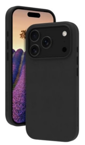 Capa telemóvel MagSafe couro com granulação plena preto para Apple iPhone 17 Pro, dbramante1928 RO63GTBL6633