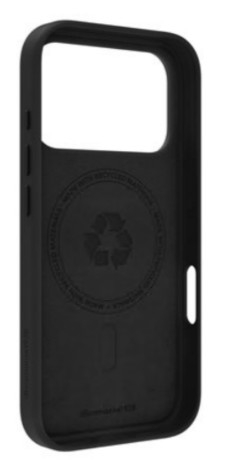Capa telemóvel MagSafe couro com granulação plena preto para Apple iPhone 17 Pro, dbramante1928 RO63GTBL6633