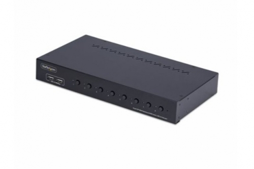 Switch KVM StarTech.com R8AD122-KVM-SWITCH – 8 Portas DisplayPort, 4K 60 Hz, DP 1.2, Hub USB 2.0 de 4 Portas, Áudio, Rack 1U