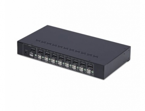 Switch KVM StarTech.com R8AD122-KVM-SWITCH – 8 Portas DisplayPort, 4K 60 Hz, DP 1.2, Hub USB 2.0 de 4 Portas, Áudio, Rack 1U