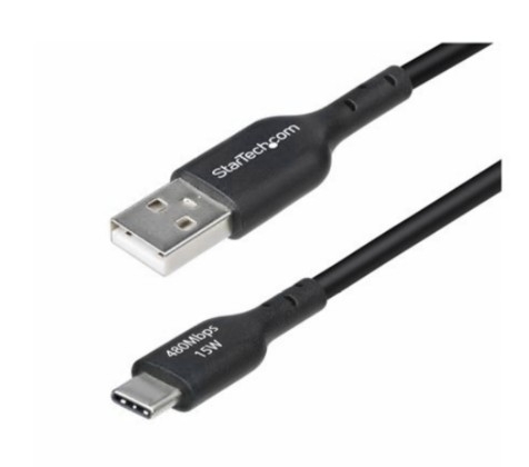 Cabo USB (M) para USB-C (M) USB 2.0 3 A 15 cm StarTech USB2AC15CMBK
