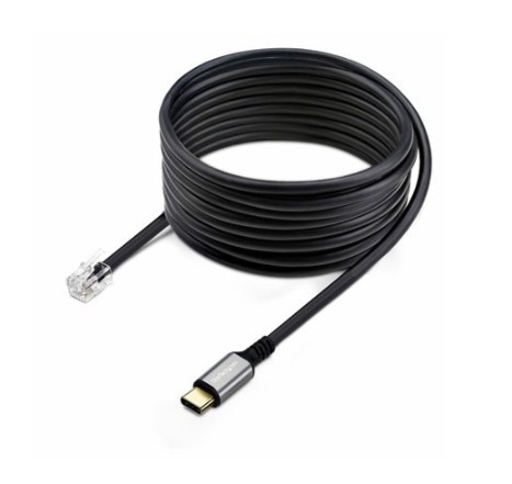 Adaptador USB-C para RJ9 para Auscultadores e Telefones, 1,8 m, Áudio USB 2.0, Preto - StarTech.com UR9-HEADSET-ADAPTER