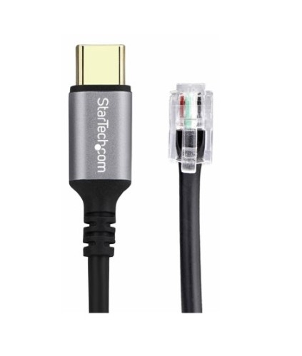 Adaptador USB-C para RJ9 para Auscultadores e Telefones, 1,8 m, Áudio USB 2.0, Preto - StarTech.com UR9-HEADSET-ADAPTER
