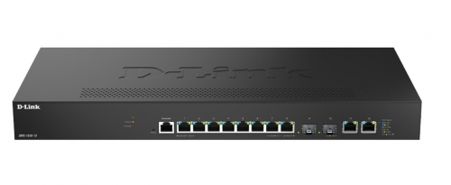 Switch inteligente gerido Layer 2+, 12 portas, 8× 2.5GbE + 2× 10GbE RJ-45 + 2× 10G SFP+, rack 1U – D-Link DMS-1250-12/E
