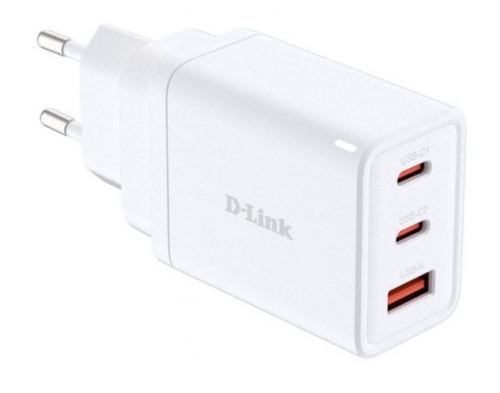 adaptador de alimentação GaN - 2 x USB-C, USB Tipo A - 65 Watt D-Link DCP-651