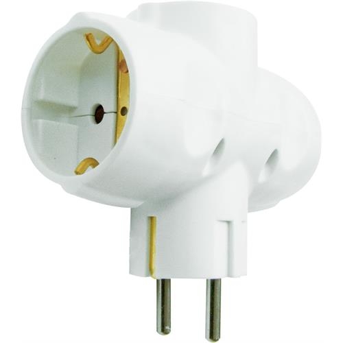  Garza Home Adaptador Doble Lateral 3 Tomadas Protección Infantil   -430001