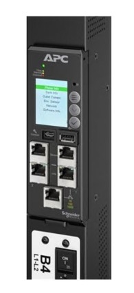 Unidade distribuição de potência, 43,5kW, 400V, 63A, ou, 415V, 60A, 560P6 AC 400/415 V 34.6 kW 34600 VA 3 fases APC NetShelter Rack PDU Advanced, APDU11450ME