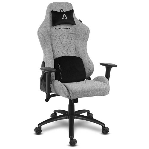 Cadeira Gaming Alpha Gamer Gaia Light Grey Fabric V2