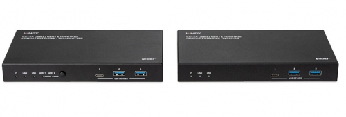 Extensor Lindy de 100 m Cat.6A 2 Host USB 3.2 Gen 1 e HDMI 4K60 HDBaseT