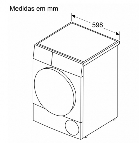 Máquina de Secar Roupa Bosch Série 6 WQG243D0ES, 9 kg, Bomba de Calor, Classe C, Branco