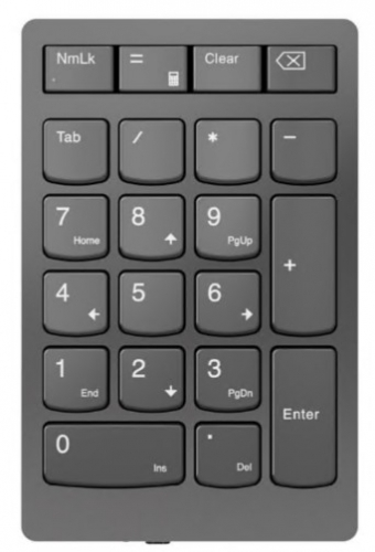 Teclado Numérico Lenovo Go Wireless Numeric Keypad sem fios 2.4 GHz interruptor: Chave-Tesoura cinza temporal