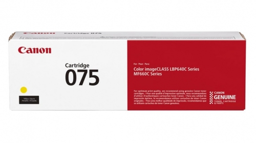 Tner Canon 075 Y Amarelo Original para Canon imageCLASS LBP646Cdw, LBP647Cdw, MF662Cdw, MF663Cdw, MF665Cdw 6362C002