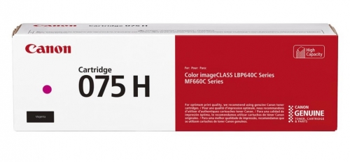 Toner Canon 075 H Alta capacidade magenta original para imageCLASS LBP646Cdw, LBP647Cdw, MF662Cdw, MF663Cdw, MF665Cdw , 6367C002