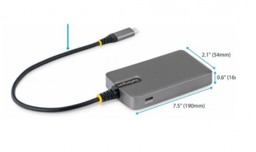 Hub USB-C de 4 Portas USB-A, USB 3.2 Gen 1, 5 Gbps, com Alimentação Auxiliar USB-C, Cabo de 30 cm, Cinzento-espacial - StarTech.com 5G4AC-USB-C-HUB