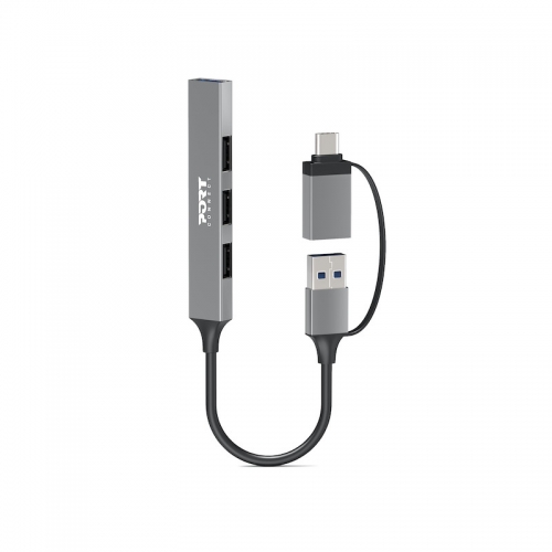 USB-C / USB-A HUB para 4 portas USB-A 480 Mbps SLIM