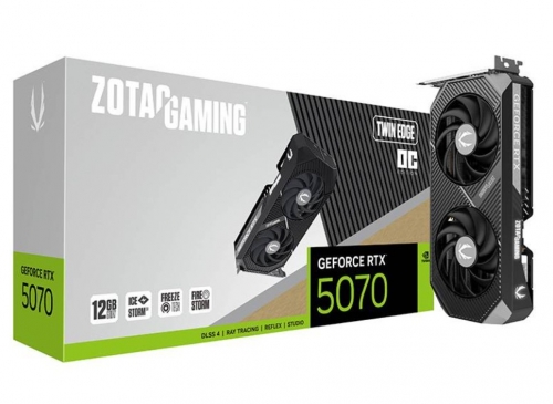 Placa Gráfica Zotac Gaming NVIDIA GeForce RTX 5070 "Blackwell" Twin Edge OC 12GB GDDR7 DLSS4